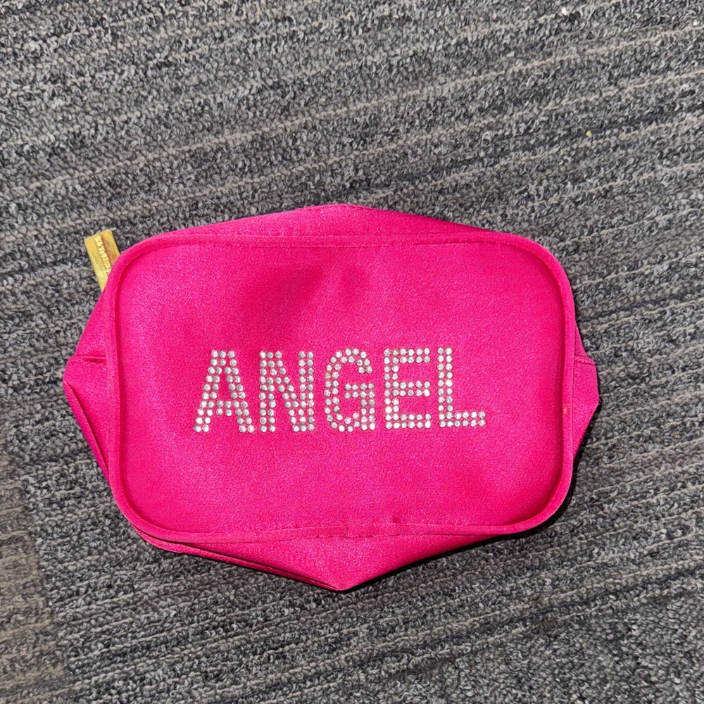 Victoria's Secret Hot Pink Pouch with Gold Tag